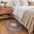 thumbnail image 3 of Noahas Vintage 2x3 Washable Rug for Entryway, Non Slip Small Indoor Front Door Rug, Soft Low Pile Rugs for Entrance Kitchen Bedroom Bathroom, Red, 3 of 7
