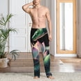 thumbnail image 2 of Sigee Snake Holding A Lotus print Men's Pajama Pants Lounge Sleep Bottoms with Elastic Waistband and Pockets-X-Large, 2 of 6