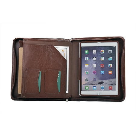 Deluxe Leather Organizer Padfolio for iPad and A5 Paper