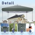 thumbnail image 5 of Summit Living 10 x 10ft Pop up Canopy Tent Straight Legs Instant Canopy for Outside with Wheeled Bag - Gray, 5 of 8