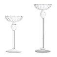 thumbnail image 1 of 2 piezas Candelabros Velas de té Candelabros de vidrio Centro de mesa Pequeño grande, 1 of 8