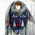 thumbnail image 4 of Womens Warm Scarf Christmas Print Button Soft Wrap Casual Scarves Shawls, 4 of 6