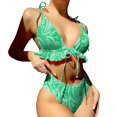 thumbnail image 1 of Aayomet Ensemble Bikini String pour Femmes Maillot de Bain Bikini Taille Haute (Vert, S), 1 of 5