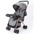 thumbnail image 1 of Carriola Para Bebé Yei Gris Plegable Con Asiento Reclinable, Ruedas 360° Y Cinturón De 5 Puntos, 1 of 6