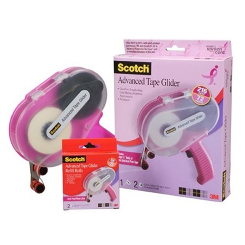Scotch Cat 085 Advanced Tape Glider With 2 Rolls Of 1 4 Inch By 36 Yard Acid Free Tape Cure Pink Walmart Com Walmart Com