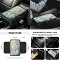 thumbnail image 7 of Yuyamidu Butterfly Car Seat Cover Set for Women Flower Steering Wheel Cover Seat Belt Cover Trash Can Rearview Mirror Cover Coasters Center Console Pad Gear Shift Knob Cover Set, 14 Pack, 7 of 7