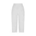 thumbnail image 2 of Oksale Yoga Capris Pants for Women with Pockets Tummy Control Traveling Pants Stretch High Waisted Capri Pants Straight Leg Cropped Trousers White 2XL, 2 of 9