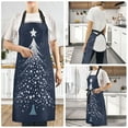 thumbnail image 6 of Kitchen Apron with 2 Pockets Adjustable waterproof Cooking Aprons for Women Men Chef Christmas Tree with Star, 6 of 7
