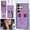 Purple, variant on ELEHOLD Case for Samsung Galaxy S24 Ultra,Crossbody Wallet Case with Mirror & Card Holder Stand,Brown