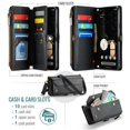 thumbnail image 2 of CaseMe Leather for Google Pixel 11 Pro XL Case Wallet【RFID Blocking】with 10-Card Holder Zipper Bills Slot, Soft PU Leather Magnetic Shoulder Wrist Strap for Google Pixel 11 Pro XL Wallet Case Women, 2 of 10