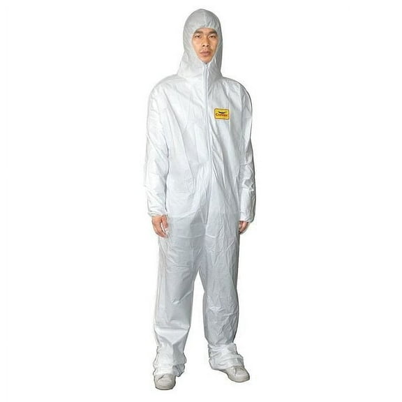 Condor Coveralls,5XL,Wht,Film Lam,PK25 30C575