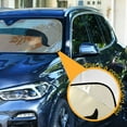 thumbnail image 3 of Yayeee Car Windshield Sun Shade Universal Fit Front Visor Protector, Black Cat Orange Ball, 3 of 8