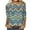 Blue 01, variant on Womens 3/4 Sleeve Tops Geometric Printed Crew Neck T Shirts Summer Fall Casual Basic Tees Plus Size Tshirts (XL, Blue 09)