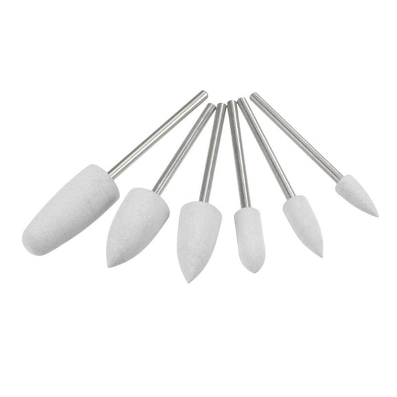 Uxcell Mounted Grinding Bits Grinder Heads Silicone Polishing Wheels for Rotary Tools Gray 6 Pack