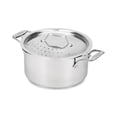 thumbnail image 1 of All-Clad Simply Strain - Multiolla de acero inoxidable con tapa de colación, 6 cuartos de galón, inducción, apto para asar de horno 600 F, colador, colador de pasta co, 1 of 7
