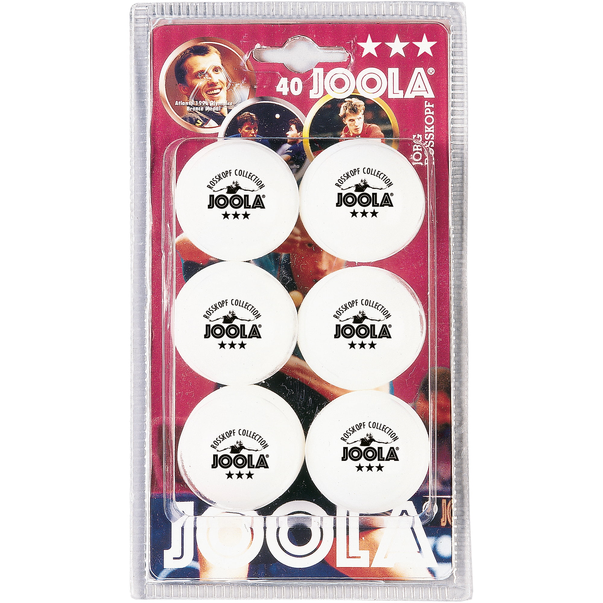 JOOLA Rossi 3-Star Table Tennis Balls 6 Pack 