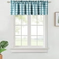 thumbnail image 2 of CAROMIO Thick Yarn Dyed Light Filtering Kitchen Curtian Valance for Bedroom Cafe Curtain Valance Buffalo Check,Blue/White,56"W x 15"L one panel, 2 of 7