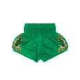 thumbnail image 3 of Hansber Kids Boys Girls Satin Boxing Shorts Metallic Letter Side Slit Sport Shorts Hot Pants with Green XL, 3 of 4