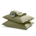 thumbnail image 5 of Virtu Bed Sheets Set, Deep Pocket Rayon Derived Bamboo Blend Cooling Twin XL Sheets sets, Sage Green, 5 of 7