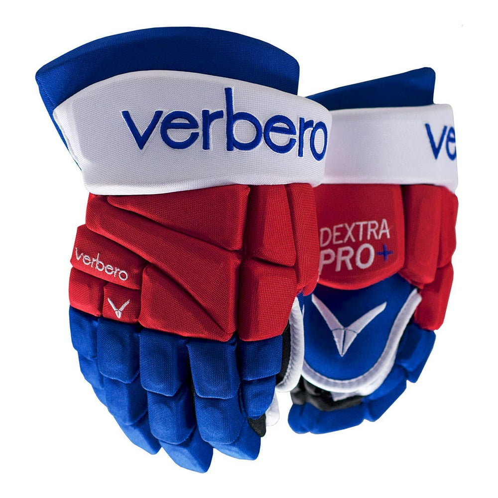 Verbero Dextra Pro+ Hockey Gloves (Red/White/Blue)