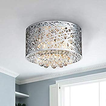 Modern K9 Crystal Raindrop Chandelier Lighting Flush Mount Led Modern K9 Crystal Raindrop Chandelier