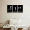 thumbnail image 2 of Elephant Stock Out Of The Darkness Wall Art - Horizontal Multi Panel Canvas - Living Room Wall Decor - Animal Multi Panel - Black And Gray Decor By Wildphotoart - 38" x 18", 2 of 8