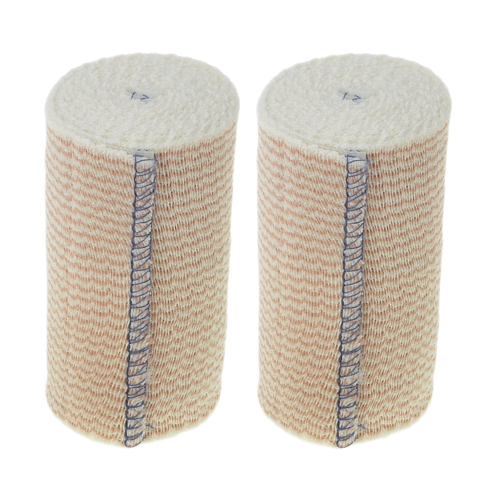 Dealmed Elastic Bandage Wrap 4" with Self Closure, Stretched Compression (50 Rolls/Case)