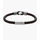 thumbnail image 3 of Pulsera de nudo de cuero trenzado para hombre con cierre de hebilla magnética de acero inoxidable JM, 3 of 3