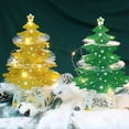 thumbnail image 4 of Adornos navideños Mini adorno de tarjeta navideña de escritorio árbol de Navidad brillante, 4 of 5