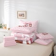 thumbnail image 6 of jejeloiu American Rugby Ball 7 Pieces Bedding Comforter Set,Chic Ribbon Bows Full Bedding Set For Bowknot Lover Reversible, 6 of 8