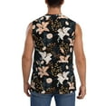 thumbnail image 4 of Balery Lilies Flowers Men's Sleeveless Muscle Shirts Workout Tank Top, Moisture Wicking, Odor Protection-X-Large, 4 of 8