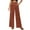 Wine, variant on AherBiu Business Casual Pants for Women Smocked High Waisted Straight Wide Leg Work Trousers with Pockets