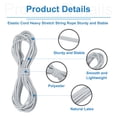 thumbnail image 3 of Uxcell Elastic Cord Heavy Stretch String Rope Elastic String Silver Gray 4mm, 3 of 5