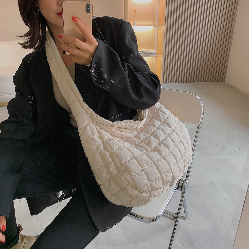 ◆ゆっち◆ YUANHUILI Retro Checkered Shoulder Bag Women Nylon Pure