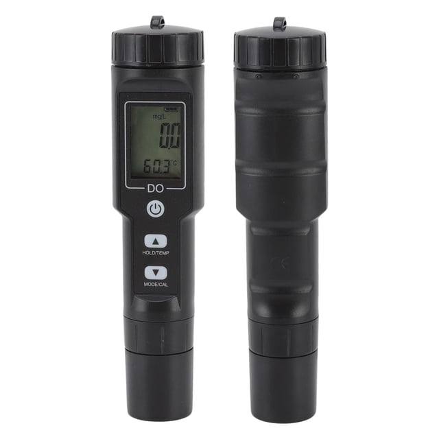 Dissolved Oxygen Meter, DO Meter Digital Screen Display High Accuracy Detachable Probe Temperature Compensation For Aquarium Without Backlit,with Backlit