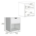 thumbnail image 7 of Depot E-Shop Adak 19.7" Nightstand with Open Shelf, White, 7 of 7