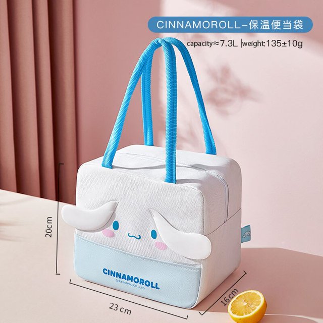 Sanrio-Bolsa de almuerzo de Hello Kitty, fiambrera impermeable con aislamiento térmico, bolsa engrosada Bento, Linda bolsa aislante PARA CENA xuanjing unisex