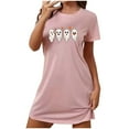thumbnail image 2 of WJHWSX Nightgowns for Women,Womens Nightgown,Comfort Fit,Moisture Wicking,Printed,Pink,M(US:6), 2 of 5