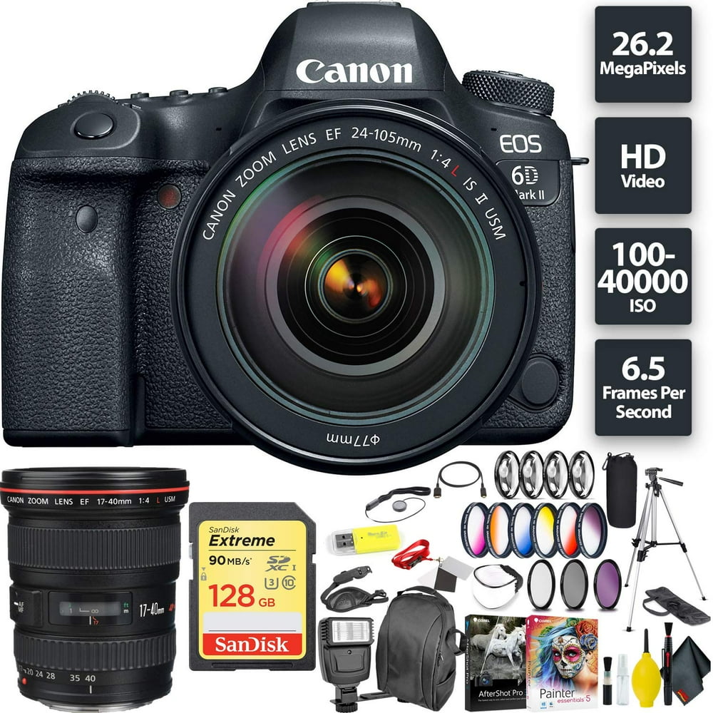 Canon EOS 6D Mark II DSLR Camera + 24105mm f/4L II Lens Bundle0163