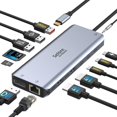 thumbnail image 1 of Estación de acoplamiento USB C Selore 13 en 1 con doble monitor PD de 100 W, 1 of 7