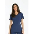 thumbnail image 6 of Cherokee iFlex Women Scrubs Top V-Neck Knit Panel CK605, 6 of 7