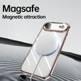thumbnail image 4 of Magnetic Stand Case Compatible with iPhone Air, Rotatable Flexible Ring Holder Phone Cover for Men Women | Compatible with MagSafe | Shockproof & Anti-scratch | Anti-Yellowing,Rosegold, 4 of 5