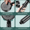 thumbnail image 4 of EIIEHX Shower Head, Booster Shower Head, Handheld High Pressure RV Water Saving Switch, Removable Handheld Shower Set with Stand, 4 of 8