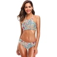 thumbnail image 2 of Dreamtimes Meadow Flowers On Field Swimsuits Padded Bikini Sets Sexy Swimwear for Women, X-Large, 2 of 7
