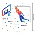 thumbnail image 5 of Colorful Basketball Player Dunk Wall Stickers DIY Stars Sports Player Silhouette Wall Decals Peel & Stick Removable Wall Decor Art Murals Kids Room Playroom Baby Nursery Classroom, 5 of 6