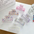 thumbnail image 3 of UXSL, nuevas pinzas para el cabello con estampado de flores para mujer, pinzas para el cabello de plástico coloridas y resistentes, pinzas para el cabello de gran tamaño, horquilla de cangrejo, 3 of 5