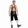thumbnail image 2 of Lederhosen Men - Genuine Leather Authentic German Lederhosen For Men, Oktoberfest Outfit - Short Light Brown-xdd, 2 of 5