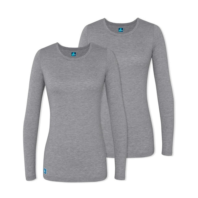 Adar sous-Couches pour Femmes, Lot de 2 - T-Shirt de sous-Couche à Manches Longues Confortable