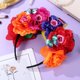 thumbnail image 4 of Diadema floral con corona de flores para Halloween, Navidad y bodas para mujer, 4 of 8