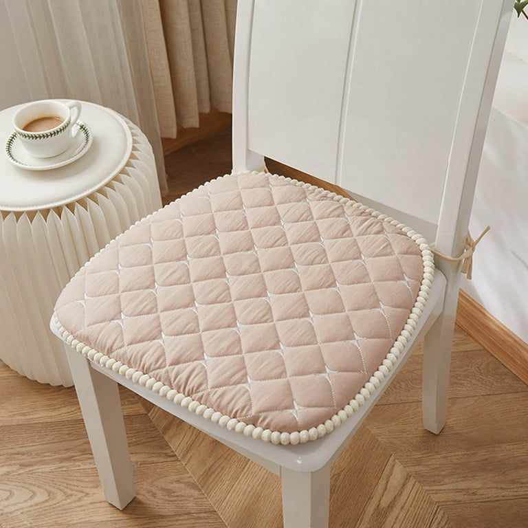 JeashCHAT Chair Cushion Memory Cotton Pad Non Slip Rubber Back D Shaped Chair Pad with Ties and Removable Cover Thick Dining Room Kitchen Chair Cushion Boho Home Decor 18 x17 Walmart